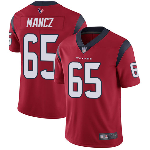 Houston Texans Limited Red Men Greg Mancz Alternate Jersey NFL Football #65 Vapor Untouchable